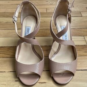 Jimmy Choo Nude Strappy Heels